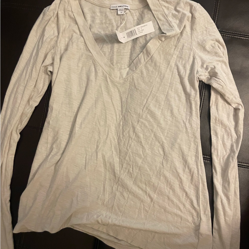 Women James perse relaxed vneck long sleeve
